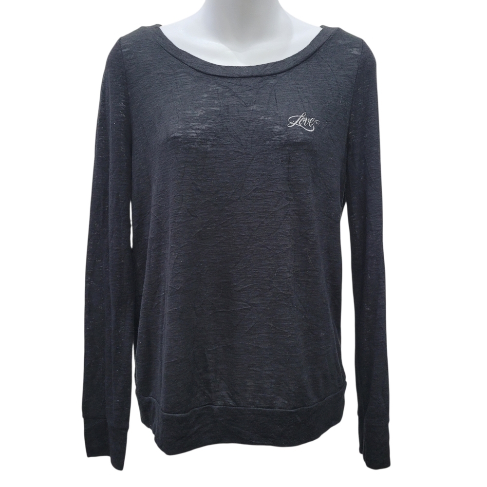 2/$20 Victoria's Secret Classic Black Love Top Blouse Size: XS